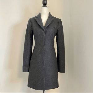 Allsaints wool blend tailored single breasted coat
